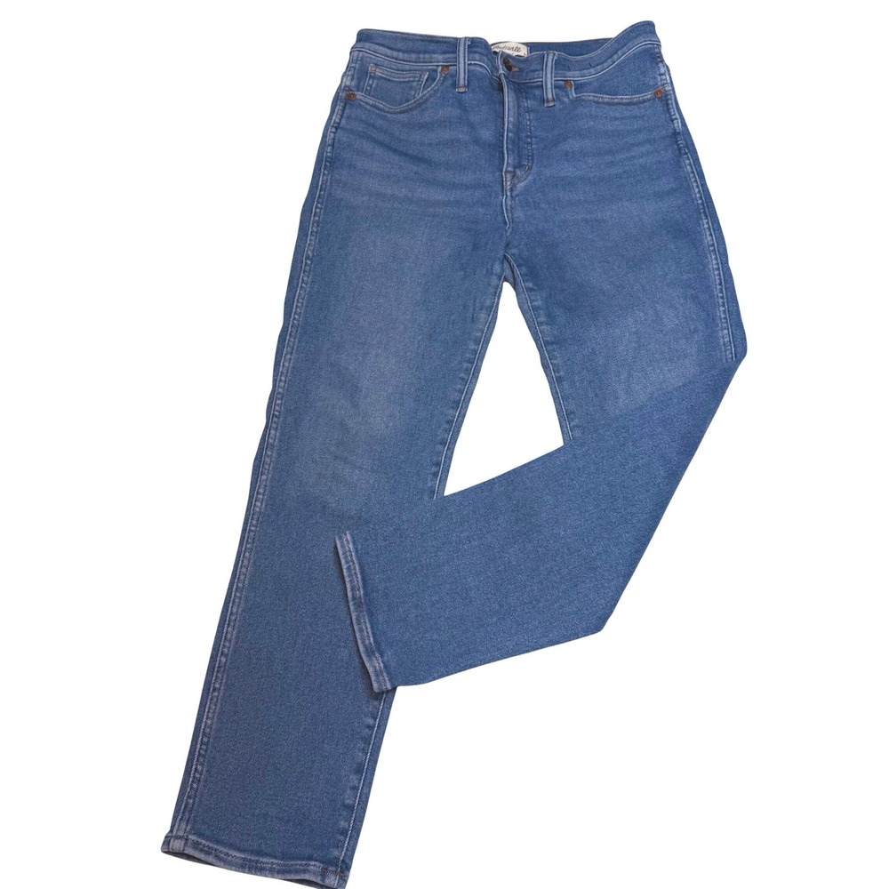 Madewell Stovepipe Jeans Womens 29 Medium Wash Blue High Rise Straight Leg Denim